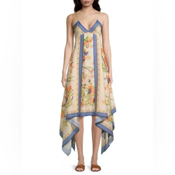 NWT Rebecca Taylor Silk Phoenix Floral Midi Dress - Picture 5 of 16